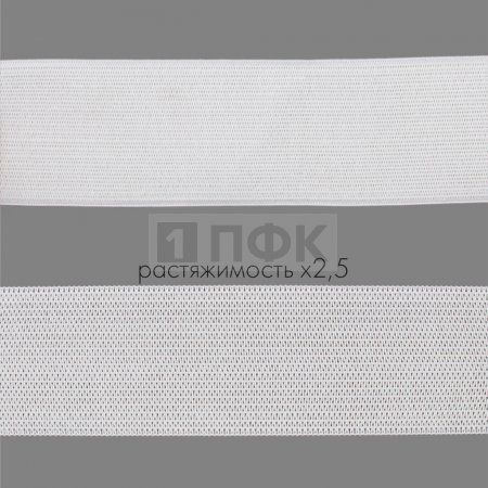 Резинка вязанная 40мм 13.32 гр/м цв белый (рул 40м/уп 320м)