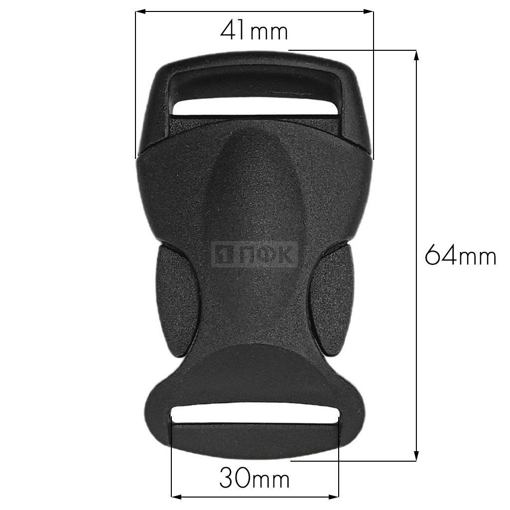 Фастекс (защелка-трезубец) арт.1306 ПП 30мм цв черный (уп 100шт/4000шт) — ПФКР Фастекс (защелка-трезубец) арт.1306 ПП 30мм цв черный (уп 100шт/4000шт)