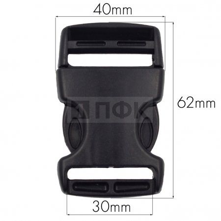 Фастекс Ф-30/1 (защелка-трезубец) ПП 30мм цв черный (уп 1000шт) Фастекс Ф-30/1 (защелка-трезубец) ПП 30мм цв черный (уп 1000шт)