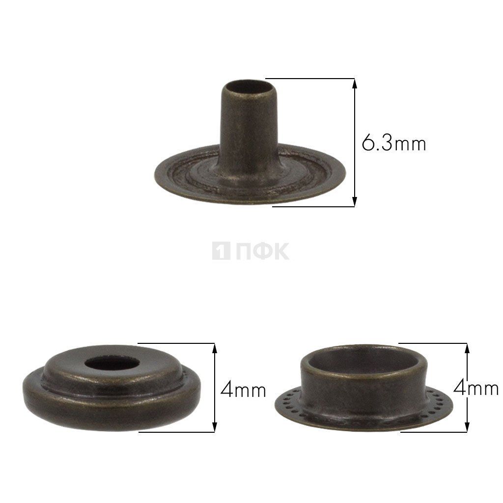 3 Части кнопки для одежды 15мм №61 латунь цв антик (уп 720шт) NEW STAR — ПФКР 3 Части кнопки для одежды 15мм №61 латунь цв антик (уп 720шт) NEW STAR