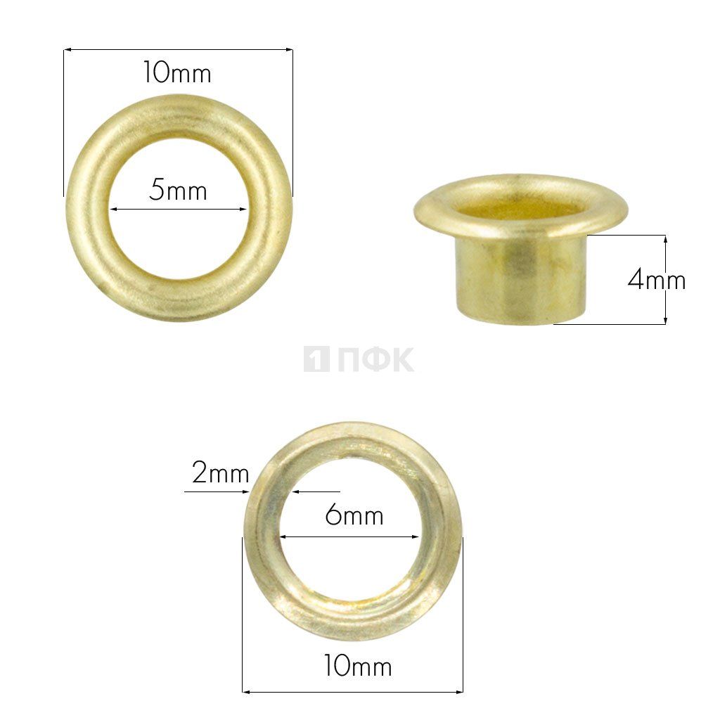 Люверсы №3 5мм сталь эконом цв золото (уп 5000шт/100000шт) — ПФКР Люверсы №3 5мм сталь эконом цв золото (уп 5000шт/100000шт)