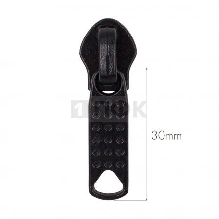 Бегунок для спиральной (витой) молнии тип 8 галант "18 точек" цв 322 черный (уп 500шт/5000шт)