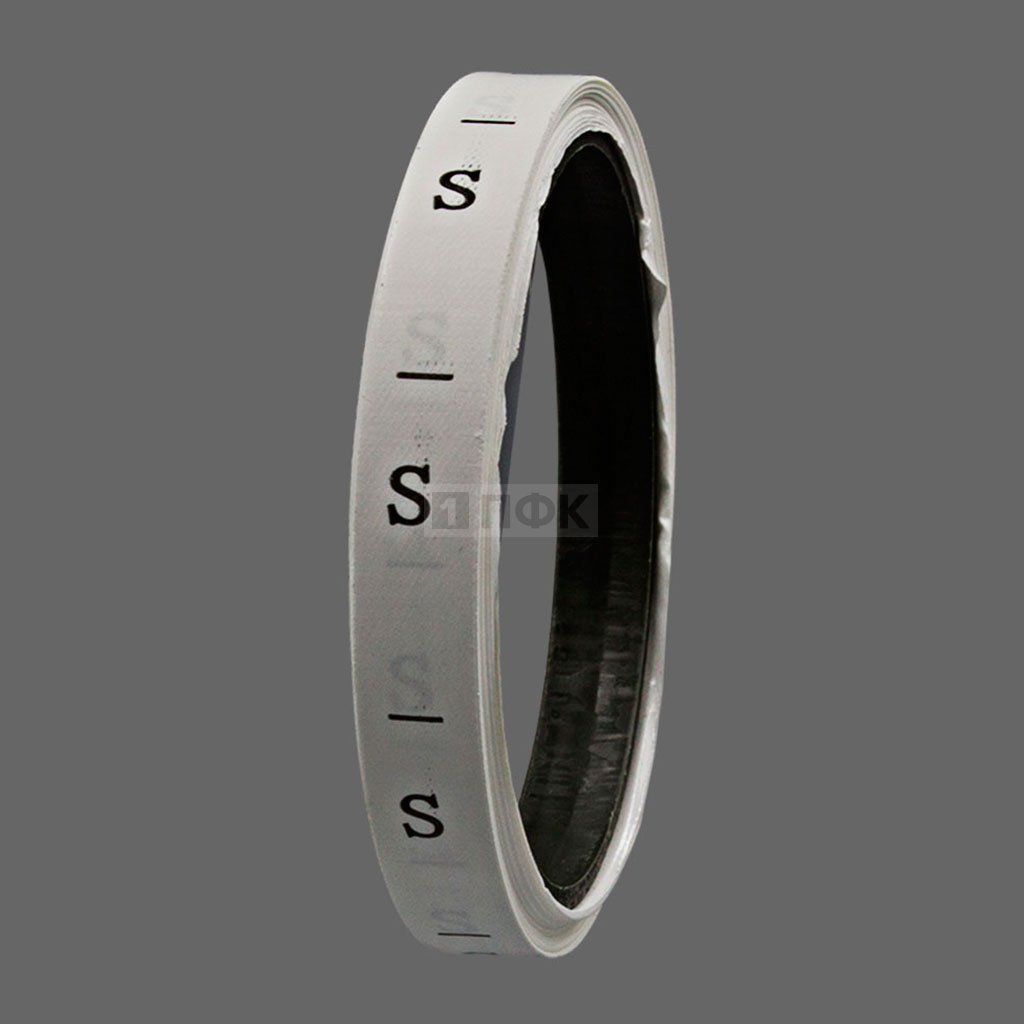 Размерная лента 1*2,5см арт.С14 (рул.270шт) "S" (упак 20шт/кор 1000шт) — ПФКР Размерная лента 1*2,5см арт.С14 (рул.270шт) "S" (упак 20шт/кор 1000шт)