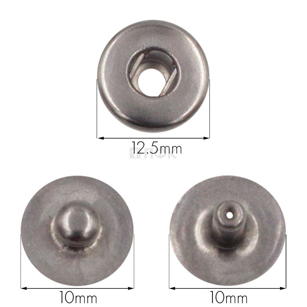 3 Части кнопки для одежды 12,5мм Альфа сталь цв никель тем (уп 1440шт) STRONG — ПФКР 3 Части кнопки для одежды 12,5мм Альфа сталь цв никель тем (уп 1440шт) STRONG