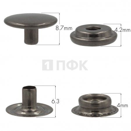 Кнопка для одежды 15мм №61 латунь цв никель тем (уп 720шт) STRONG Кнопка для одежды 15мм №61 латунь цв никель тем (уп 720шт) STRONG