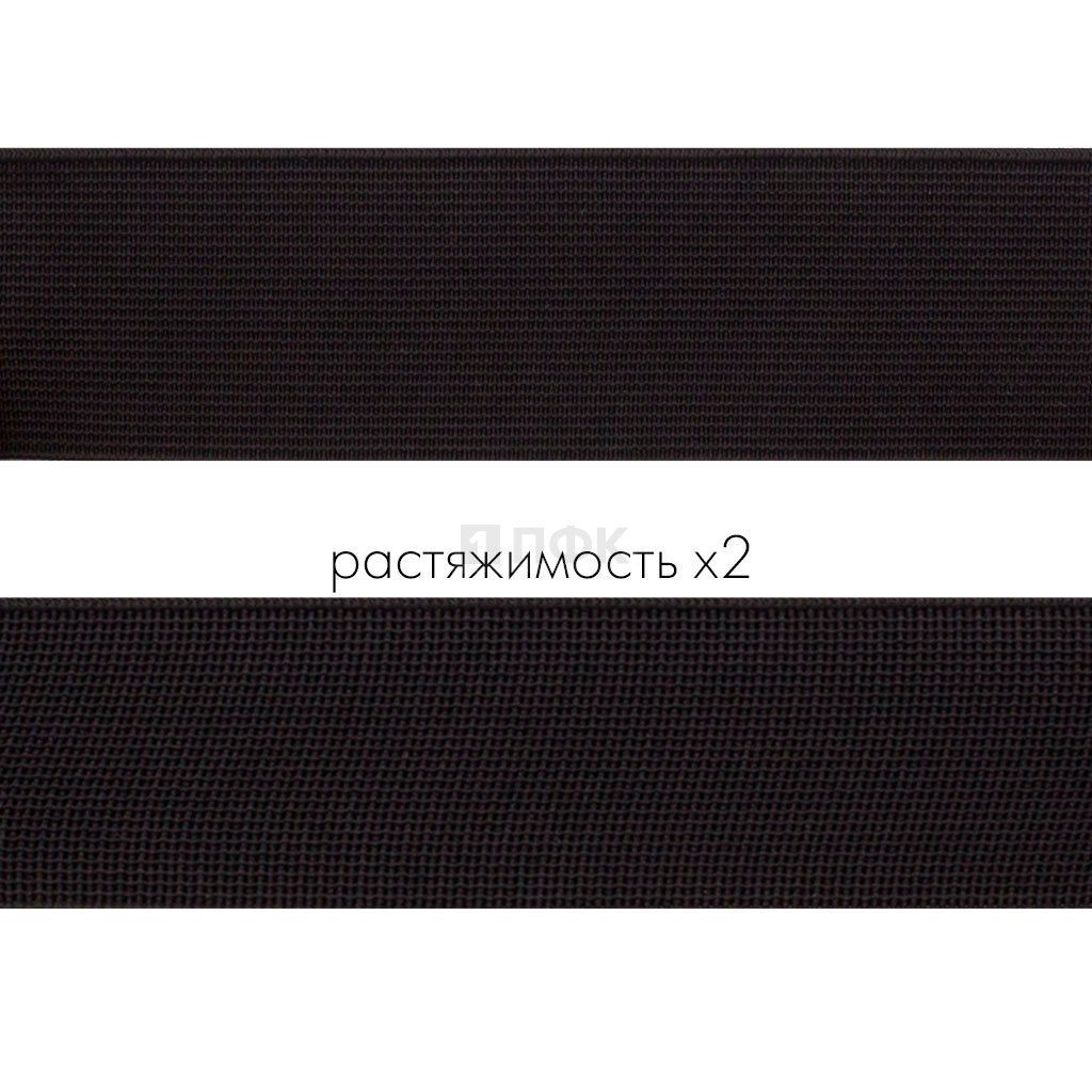 Резинка тканая 35мм 21 гр/м цв черный (уп 50м/250м)