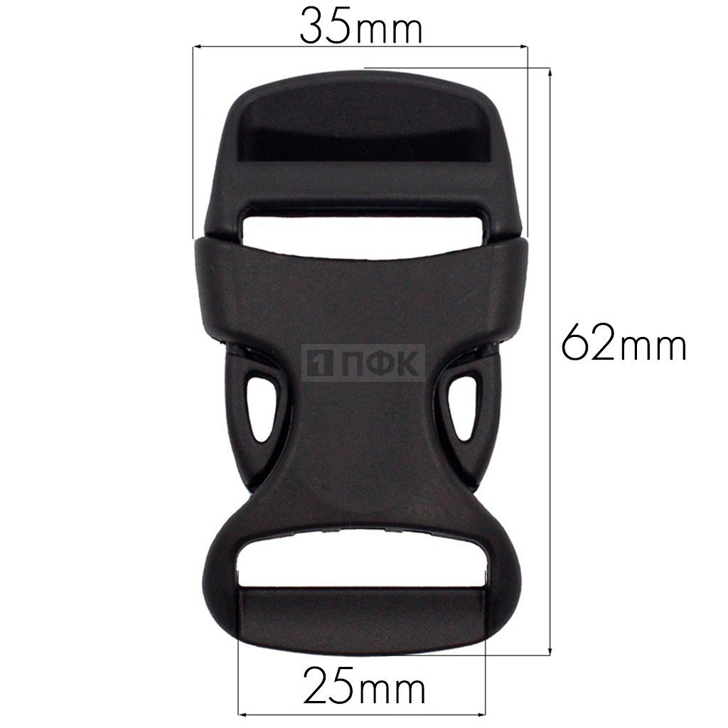 Фастекс Ф-25/6 (защелка-трезубец) ПФЛ 25мм цв черный (уп 1000шт) — ПФКР Фастекс Ф-25/6 (защелка-трезубец) ПФЛ 25мм цв черный (уп 1000шт)