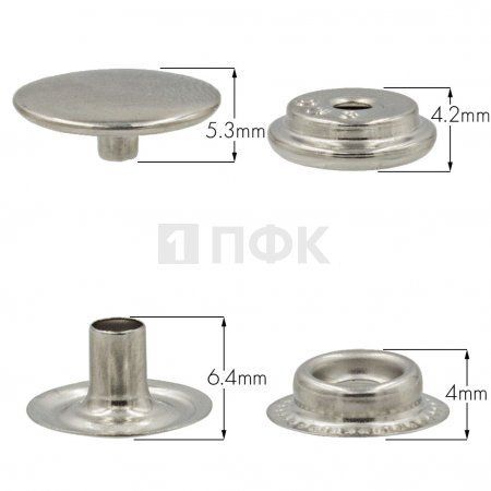 Кнопка для одежды 15мм №61 нерж цв никель (уп 720шт) DNG Кнопка для одежды 15мм №61 нерж цв никель (уп 720шт) DNG