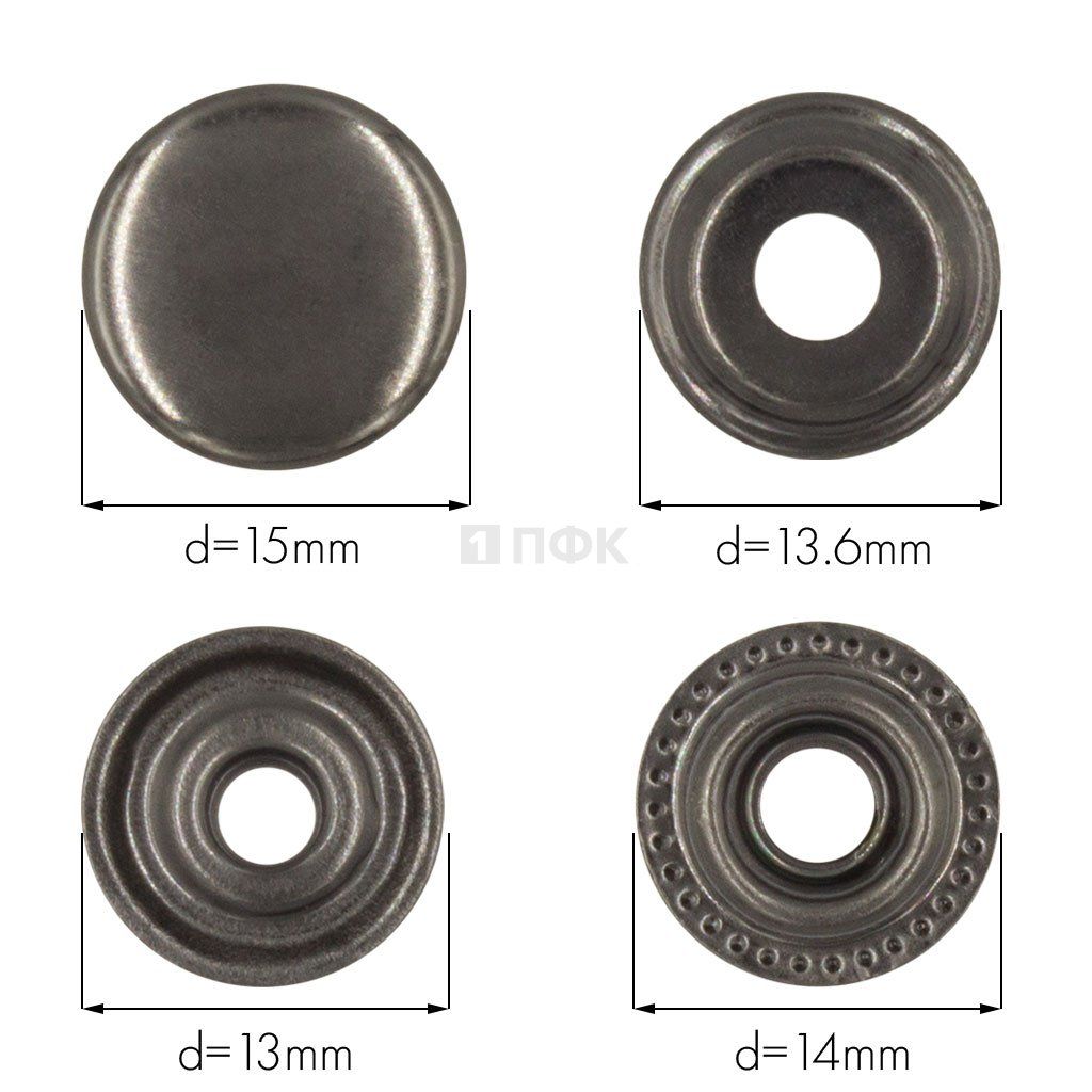 Кнопка для одежды 15мм №61 сталь цв никель тем (уп 720шт) NEW STAR — ПФКР Кнопка для одежды 15мм №61 сталь цв никель тем (уп 720шт) NEW STAR