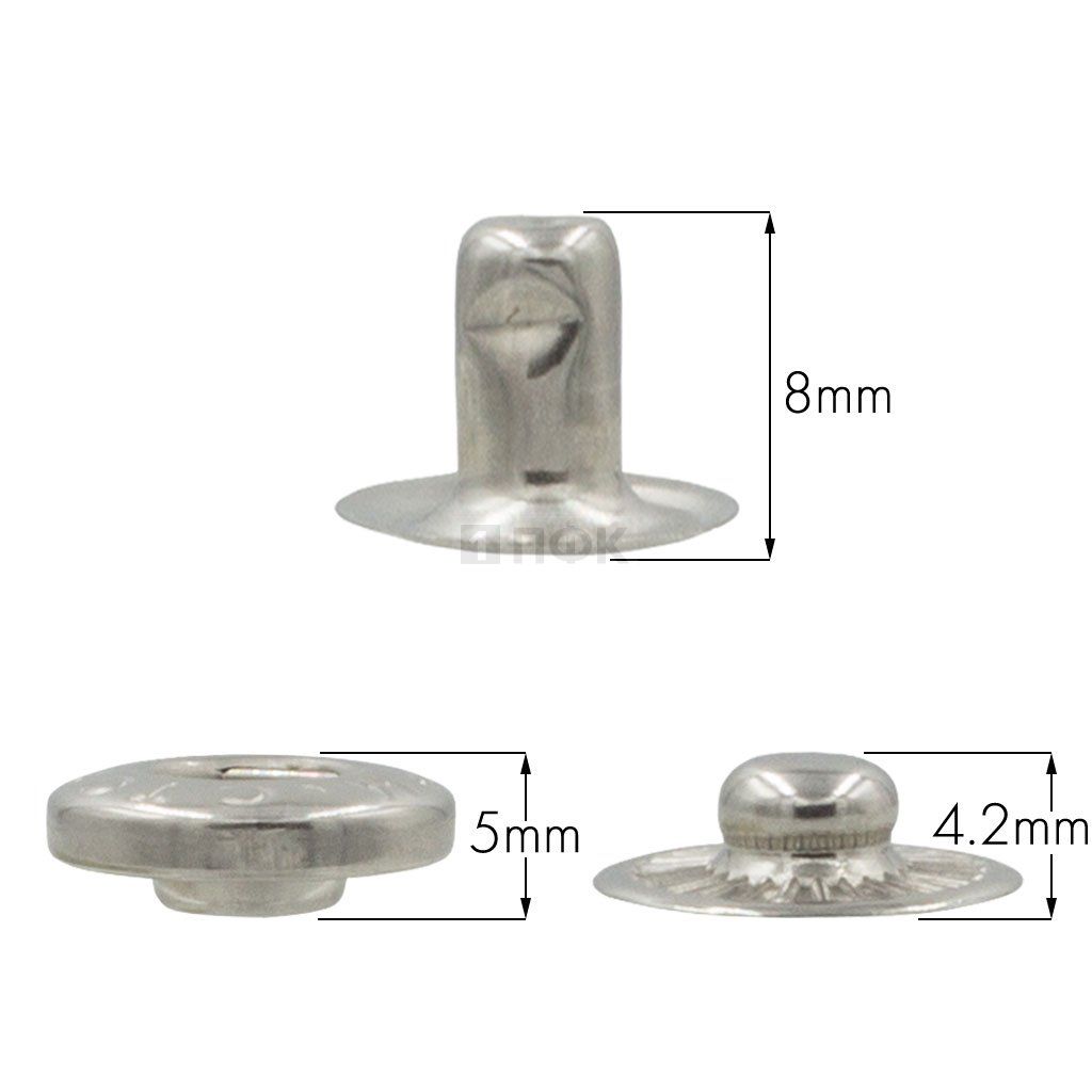 3 Части кнопки для одежды 15мм Альфа нерж цв никель (уп 720шт) STORM — ПФКР 3 Части кнопки для одежды 15мм Альфа нерж цв никель (уп 720шт) STORM