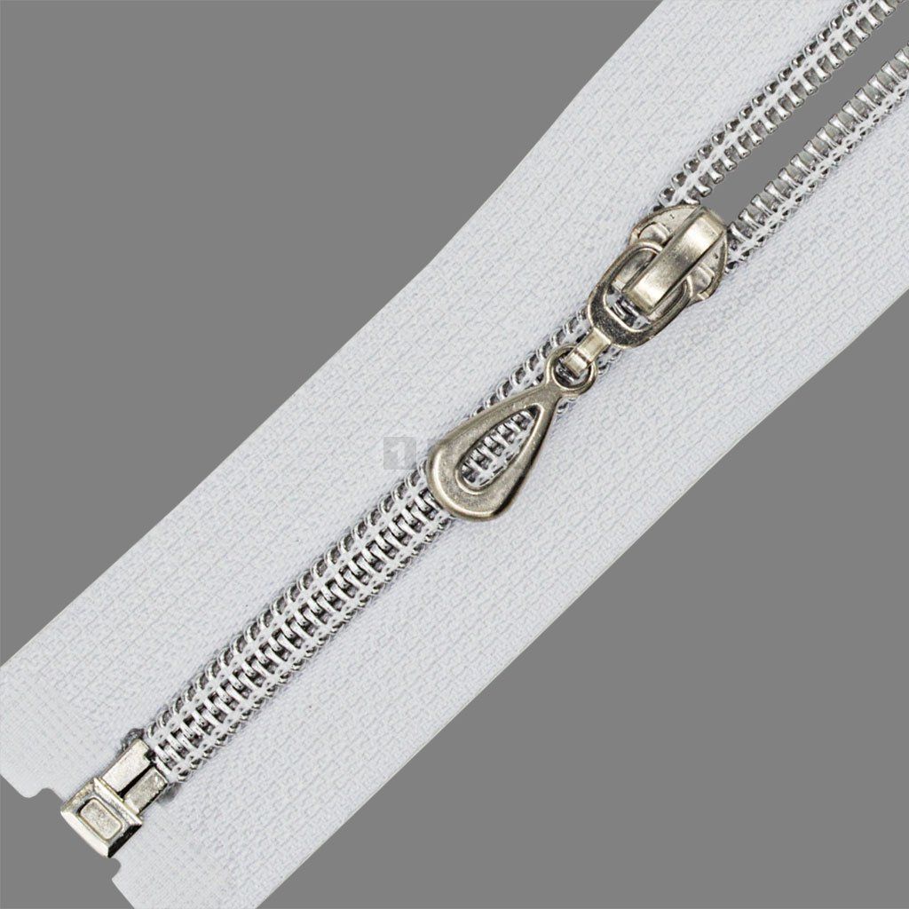 Молния спиральная (витая) тип 7 80см арт.0325 разъем цв 101 зв серебро (уп 100шт) — ПФКР Молния спиральная (витая) тип 7 80см арт.0325 разъем цв 101 зв серебро (уп 100шт)