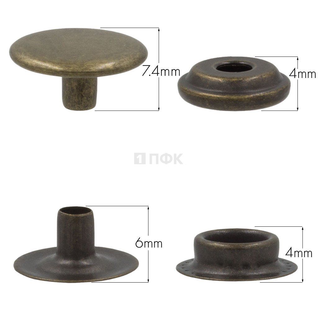 Кнопка для одежды 15мм №61 сталь цв антик (уп 720шт) STRONG — ПФКР Кнопка для одежды 15мм №61 сталь цв антик (уп 720шт) STRONG