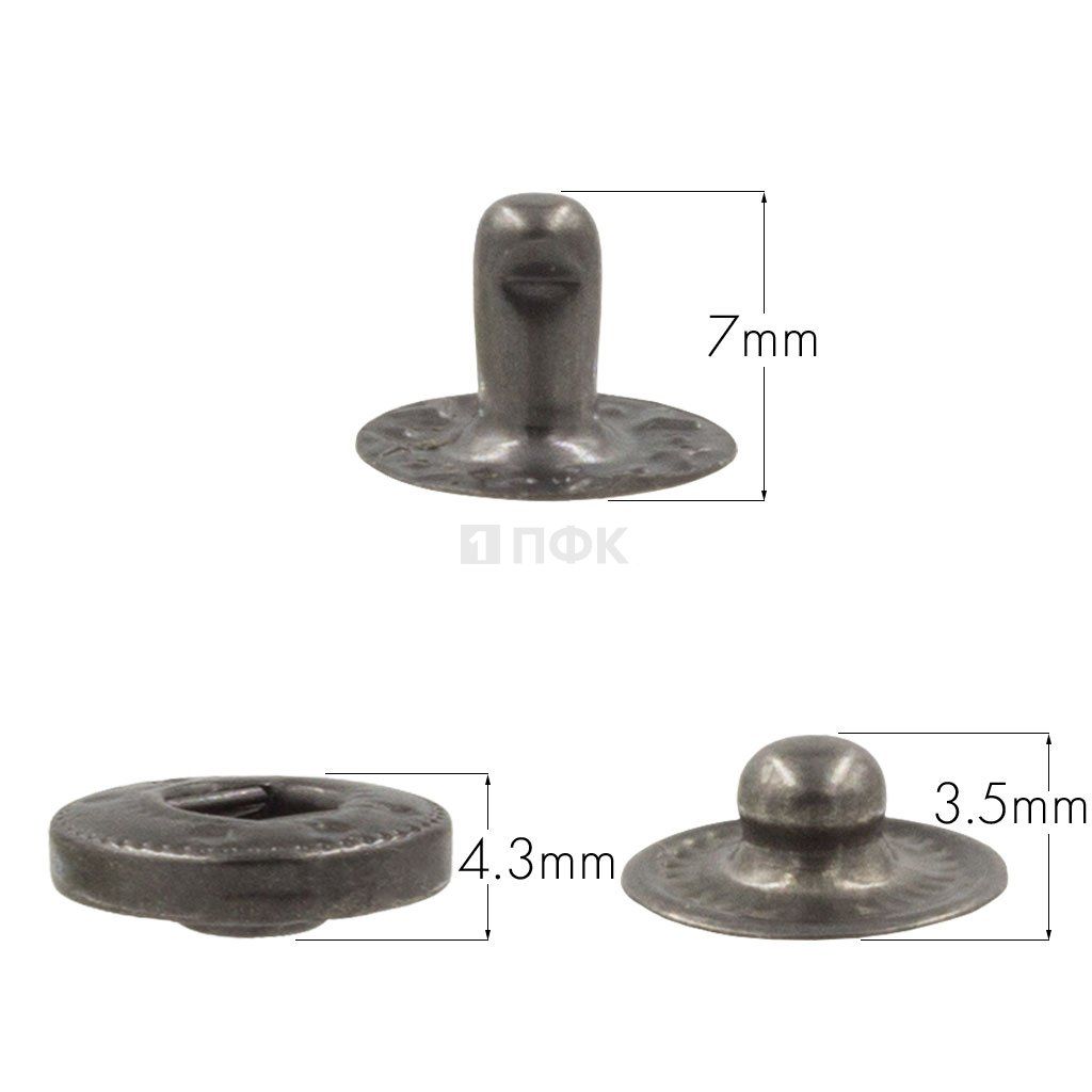 3 Части кнопки для одежды 12,5мм Альфа латунь цв никель тем (уп 1440шт) NEW STAR — ПФКР 3 Части кнопки для одежды 12,5мм Альфа латунь цв никель тем (уп 1440шт) NEW STAR