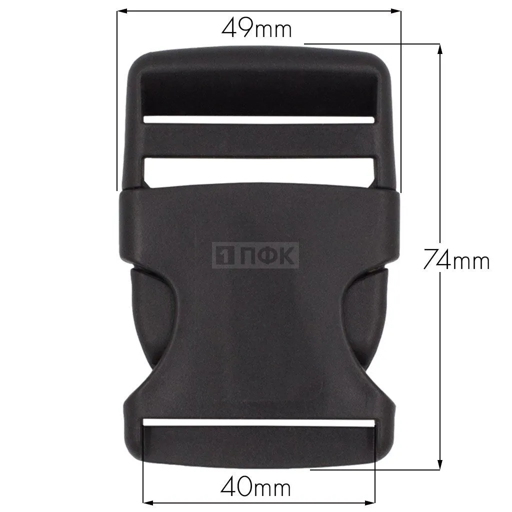 Фастекс A-40 (защелка-трезубец) ПП 40мм цв черный (уп 1000шт) — ПФКР Фастекс A-40 (защелка-трезубец) ПП 40мм цв черный (уп 1000шт)