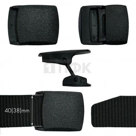 Пряжка ременная 40(38)мм пластик цв черный (уп 100шт) Пряжка ременная 40(38)мм пластик цв черный (уп 100шт)