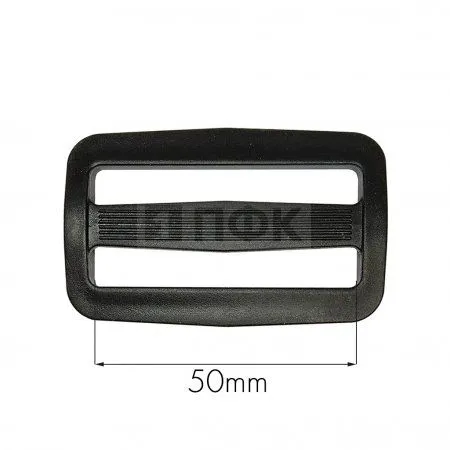 Пряжка двухщелевая пластик 50мм 8826 ПП цв черный (уп 500шт/2500шт) Пряжка двухщелевая пластик 50мм 8826 ПП цв черный (уп 500шт/2500шт)