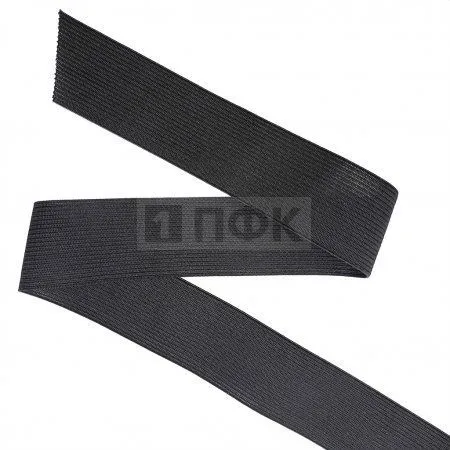 Резинка вязанная 40мм цв черный (уп 50м/300м) Резинка вязанная 40мм цв черный (уп 50м/300м)