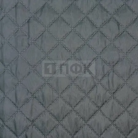 Ткань термостёжка (подкладка 190 Т, 53 г/м2 +синтепон 100 г/м2) ромб 35*35 цв т.серый 344 (рул 50 м)