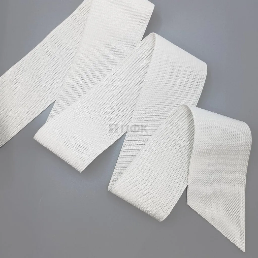 Резинка вязанная облегченная 60мм цв белый (уп 50м/200м)