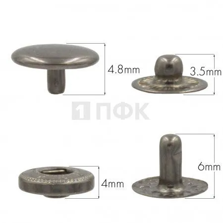 Кнопка для одежды 10мм Альфа латунь цв никель тем (уп 1440шт) STRONG Кнопка для одежды 10мм Альфа латунь цв никель тем (уп 1440шт) STRONG