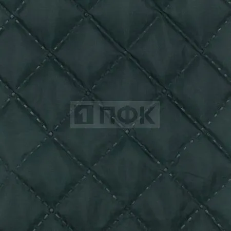 Ткань термостёжка (подкладка 190 Т, 53 г/м2 +синтепон 100 г/м2) ромб 35*35 цв т.зелен 223 (рул 50 м)