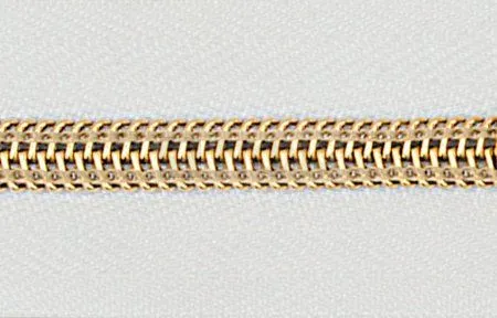 Рулонная молния спиральная (витая) тип 5 декоративная цв 101 зв Rus Gold (рул 200м/уп 2000м)