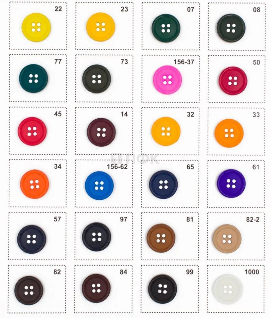 Пуговица 51400-18 ПА 18мм цв в ассортименте (уп 1000шт) — ПФКР Пуговица 51400-18 ПА 18мм цв в ассортименте (уп 1000шт)
